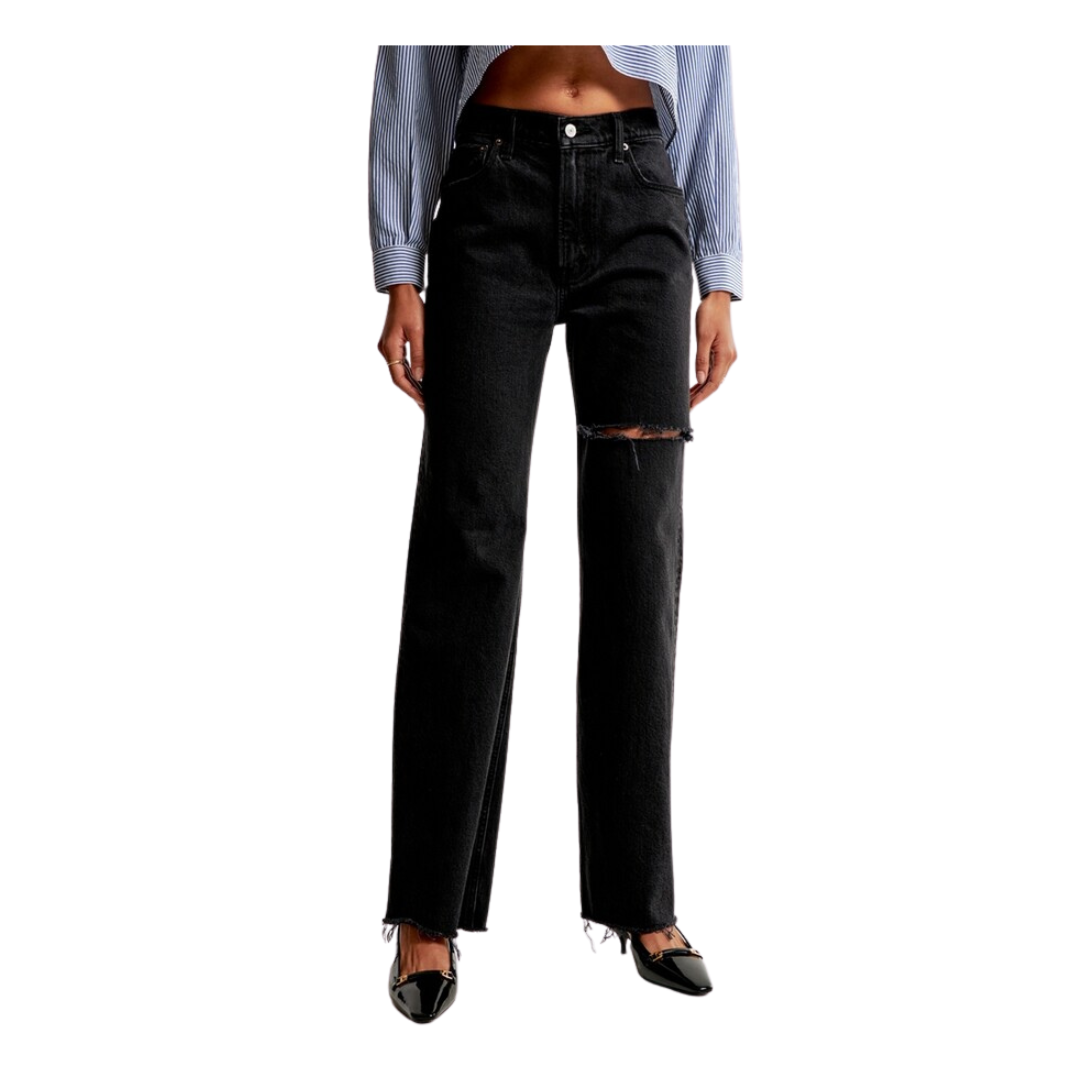 A&amp;F High Rise 90s Relaxed Jean