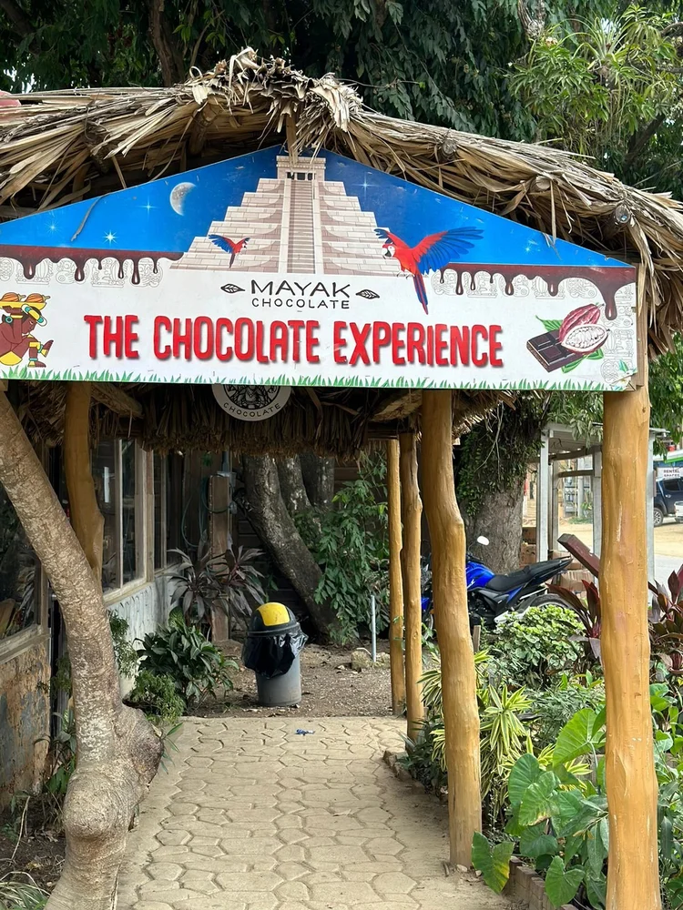 The colorful entrance to the Mayak Chocolate Experience