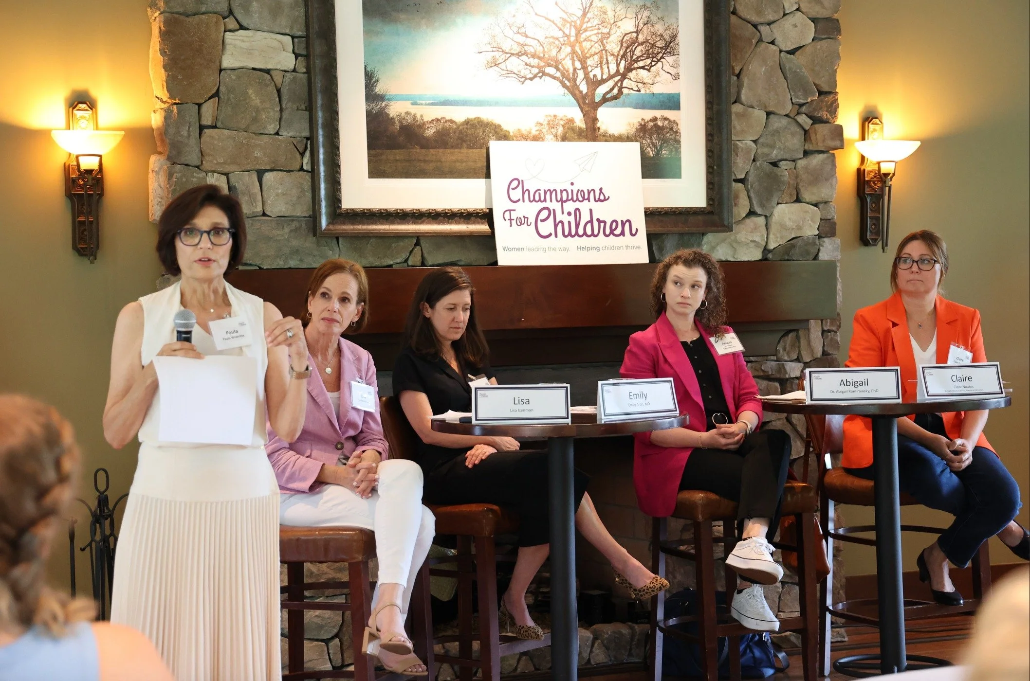 Positive connections abound! From close bonding to board & member connections to panel discussions with mental health experts, Champions for Children’s July event, Nurturing Minds, Parents as Pillars of Children’s Mental Health, was a