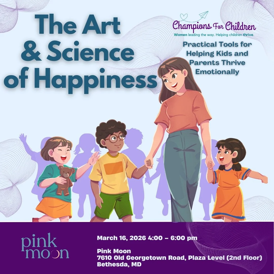 Happiness isn&rsquo;t constant joy. It&rsquo;s helping your child feel understood when they&rsquo;re anxious, withdrawn, or overwhelmed. 

Champions for Children at @pinkmoonmoms, invite you to a focused conversation on building emotional strength in