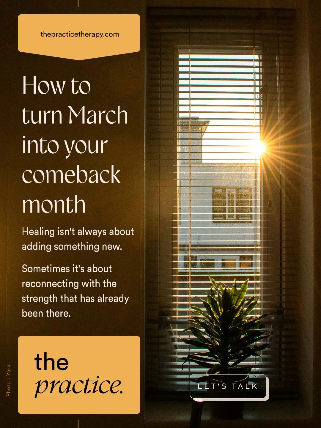 Your comeback month doesn&rsquo;t have to mean reinventing yourself.

Often, the most meaningful change happens when you begin to see yourself differently &mdash; not as someone who is lacking, but as someone who already carries resilience, insight, 