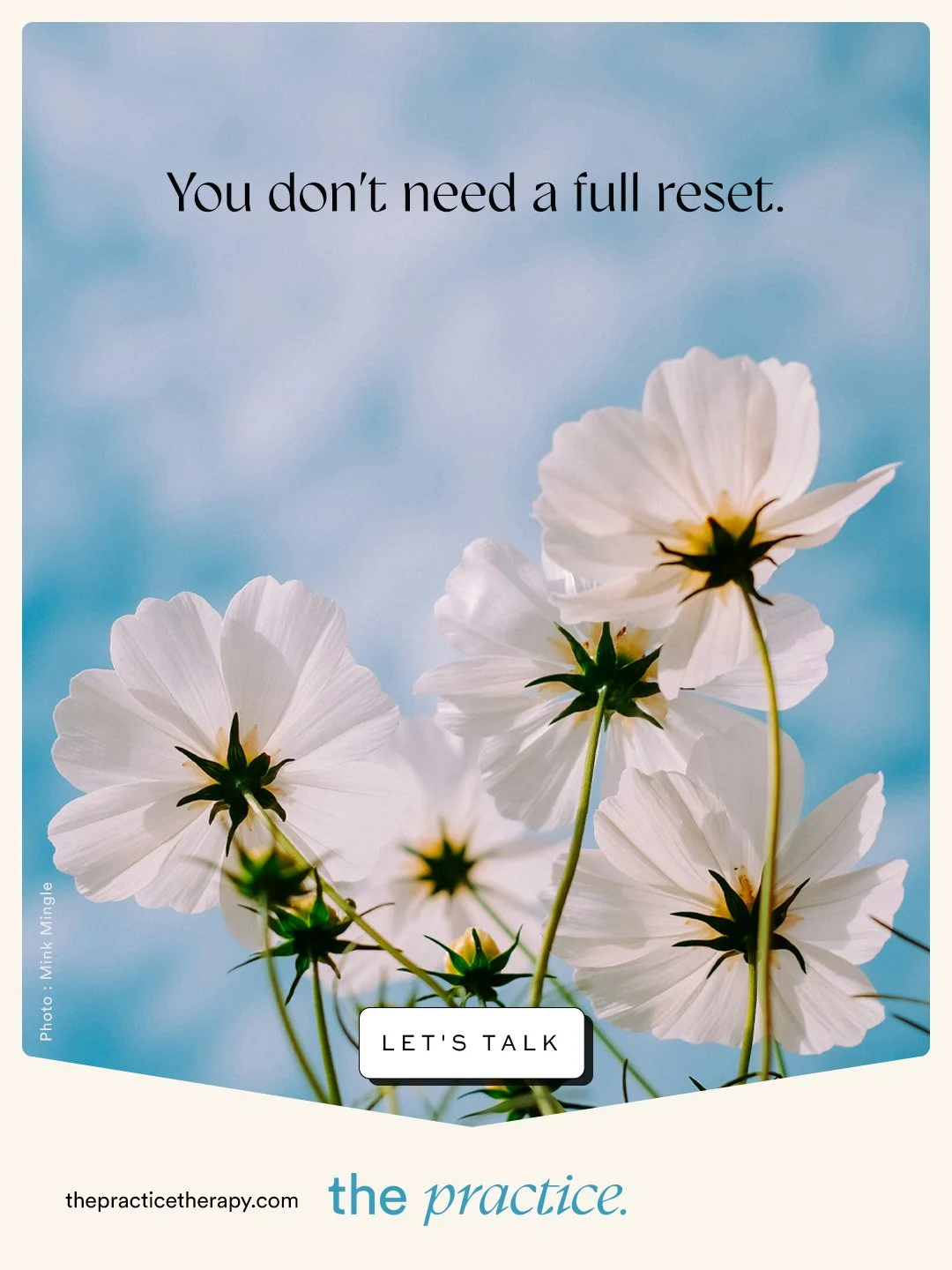 Spring can bring this quiet pressure to reset everything. But you don&rsquo;t have to start over.

Sometimes a reset is smaller than we think, getting a little more rest, setting a boundary, or simply taking a moment to check in with yourself.

What 