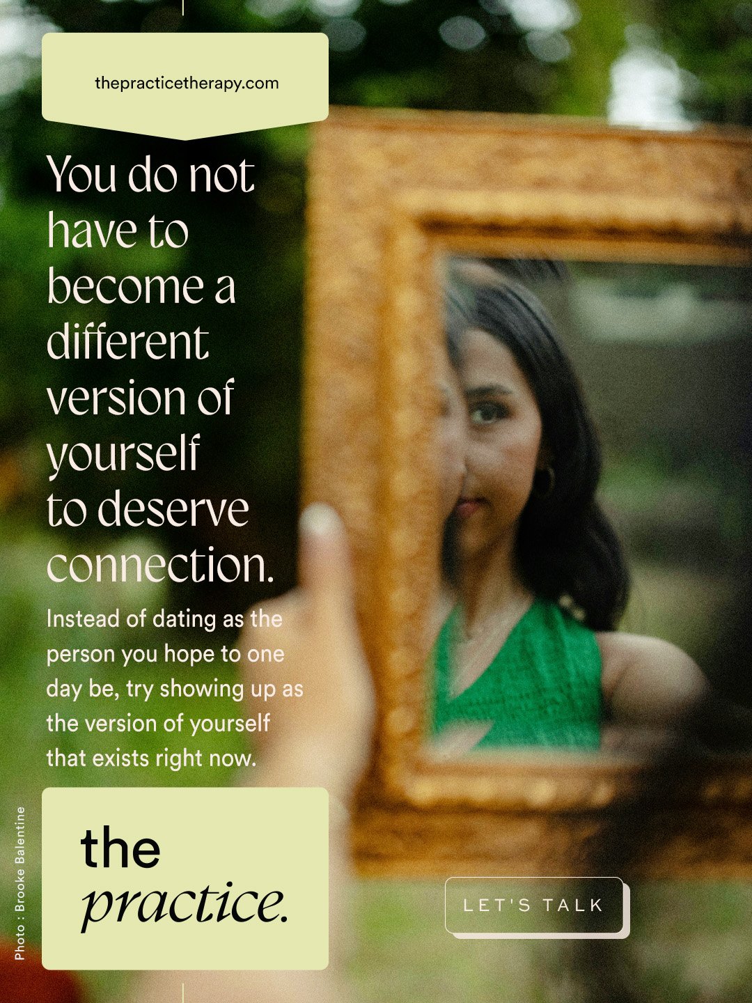 There can be so much pressure in dating to present the most polished, healed, confident version of ourselves that we forget connection does not require perfection.

Meaningful relationships are not built by performing who we think we should be. They 