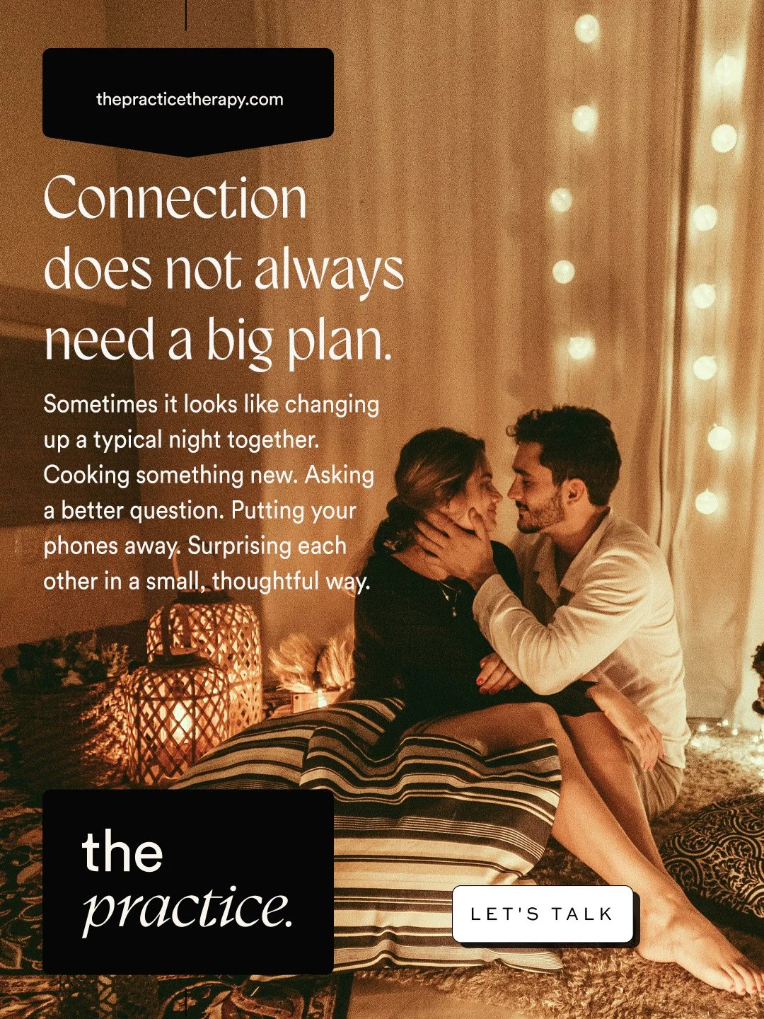 Connection does not always need a big gesture.

Sometimes it grows through the small ways we choose to be more present with each other. Trying something new together. Changing up a familiar routine. Asking a question you do not usually ask. Putting y