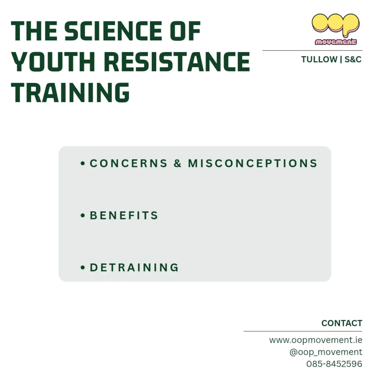 Many of the questions from parents on Friday were to do with the resistance training aspect of youth S&amp;C. 

Here's the science, addressing some myths/misconceptions, behind youth resistance training (which is just one aspect of a well-rounded ath