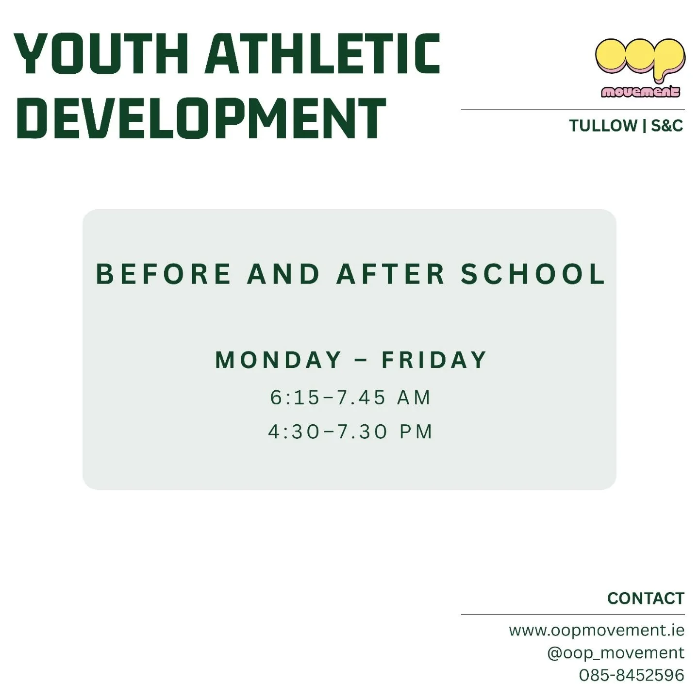 Our updated schedule as of May 2026.

Good, general all-round physical development. 

📈