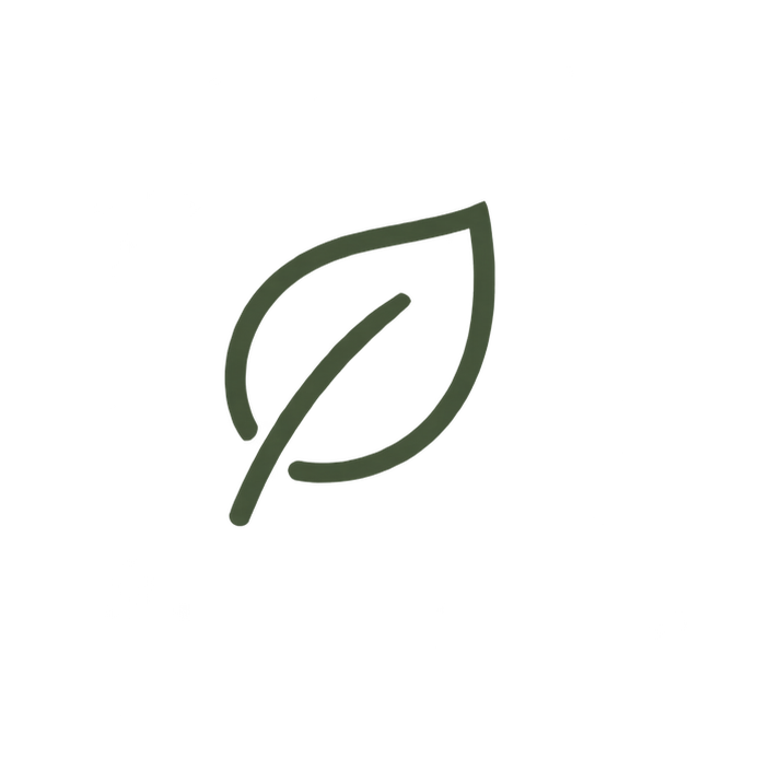 Simple outline of a green leaf.