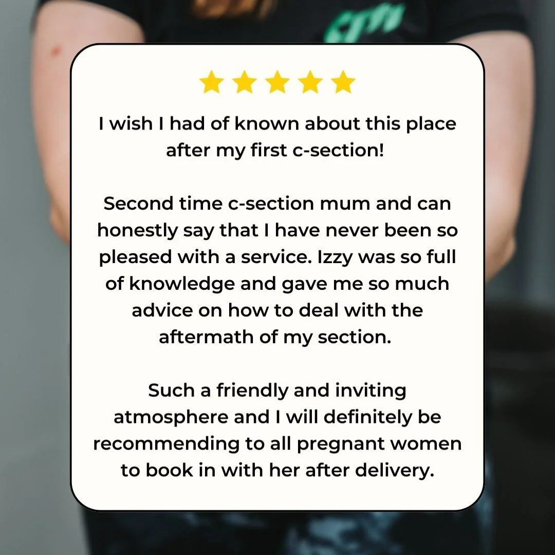 It&rsquo;s a ⭐️⭐️⭐️⭐️⭐️review for our Mummy Check sessions. 

Izzy is here to listen and support you in the challenges of motherhood. 

From pregnancy history, birth debrief, diastasis check, pelvic floor assessment, scar massage and more, our Mummy 