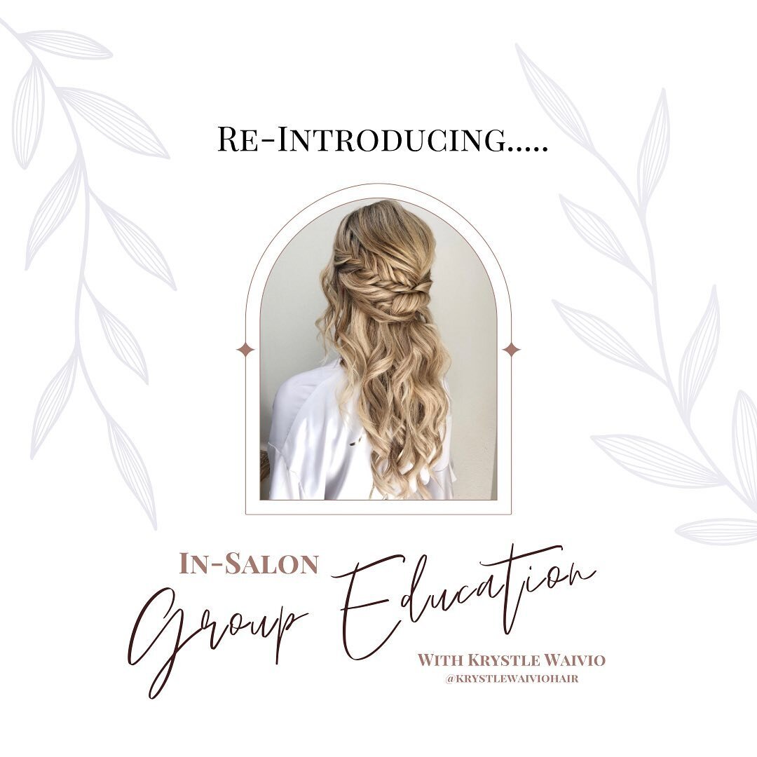 Silly me! I never made this a permanent announcement on my feed! Yep, it&rsquo;s true. I&rsquo;m starting up in-salon group education again. With spring around the corner, it&rsquo;s the perfect time to brush up on your wedding hair game. Contact me 