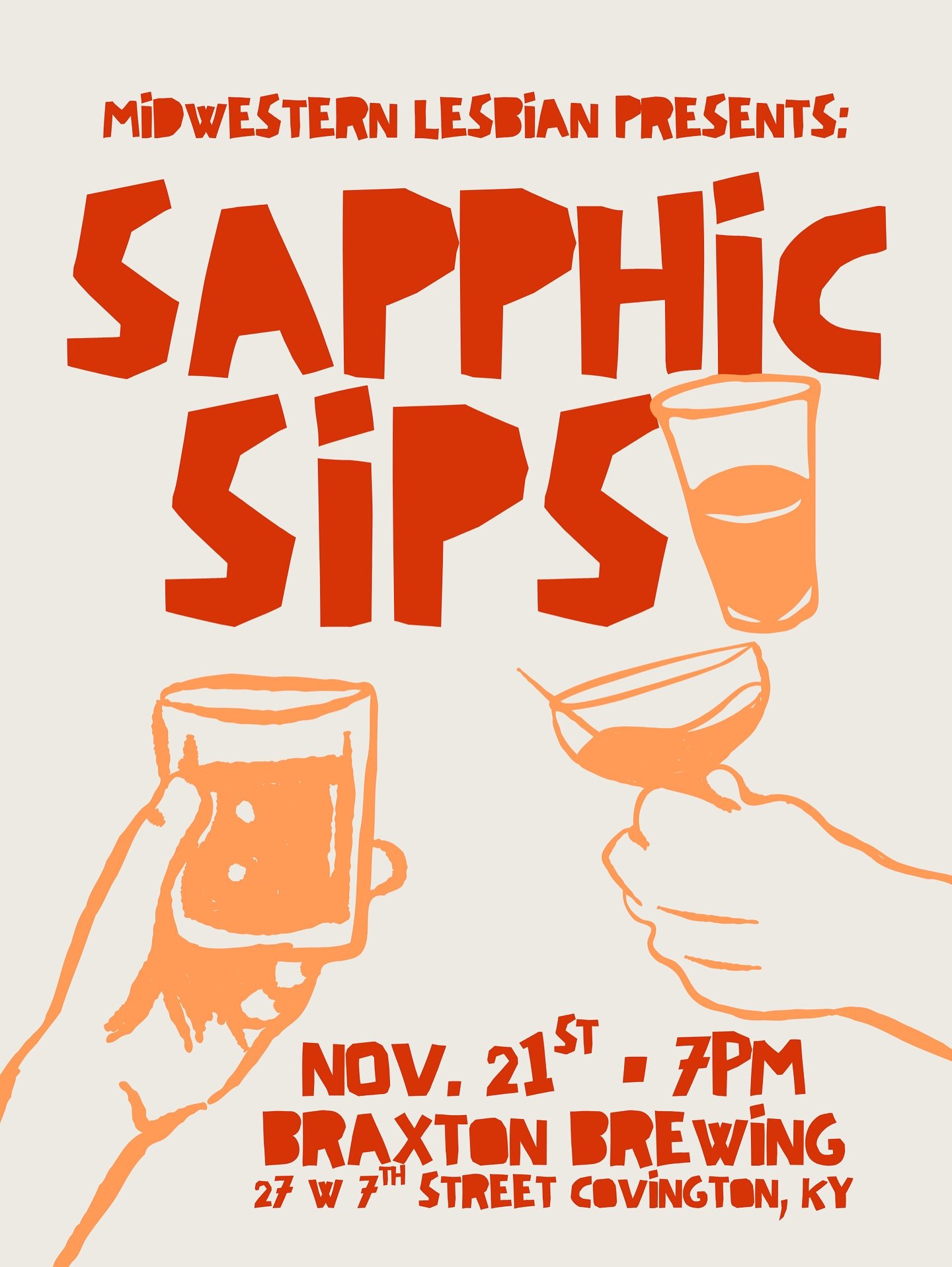 sapphic sips is back and we&rsquo;re taking it over the river to @braxtonbrewco !! join us for drinks, food, games, community and more! 🍻

RSVP with @pinyada.events through the link upcoming events link in our bio! 

#lgbtq #sapphic #cincinnati #wlw