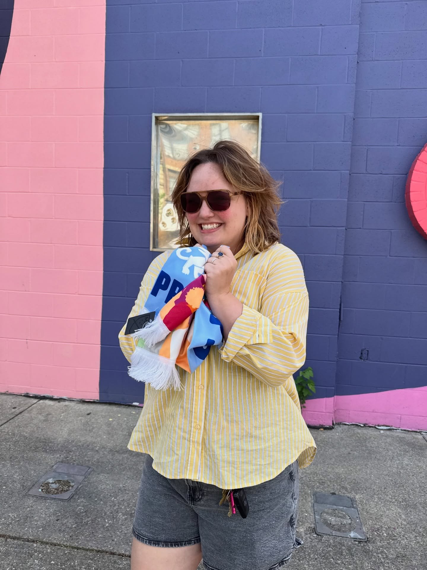 We are so excited to finally share a fun project we&rsquo;ve been working on 🧡 Midwestern Lesbian had the honor of designing the @fccincinnati pride match scarf and poster for their Pride match for this Saturday!! 

This process was so new and such 
