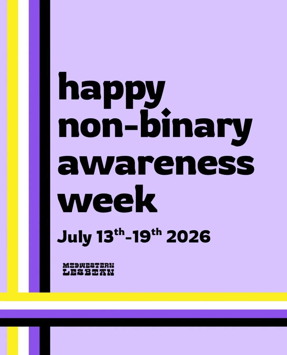 happy first day of non-binary awareness week! 💛🤍💜🖤

#lgbtq #nonbinary #nonbinaryawarenessweek #midwesternlesbian