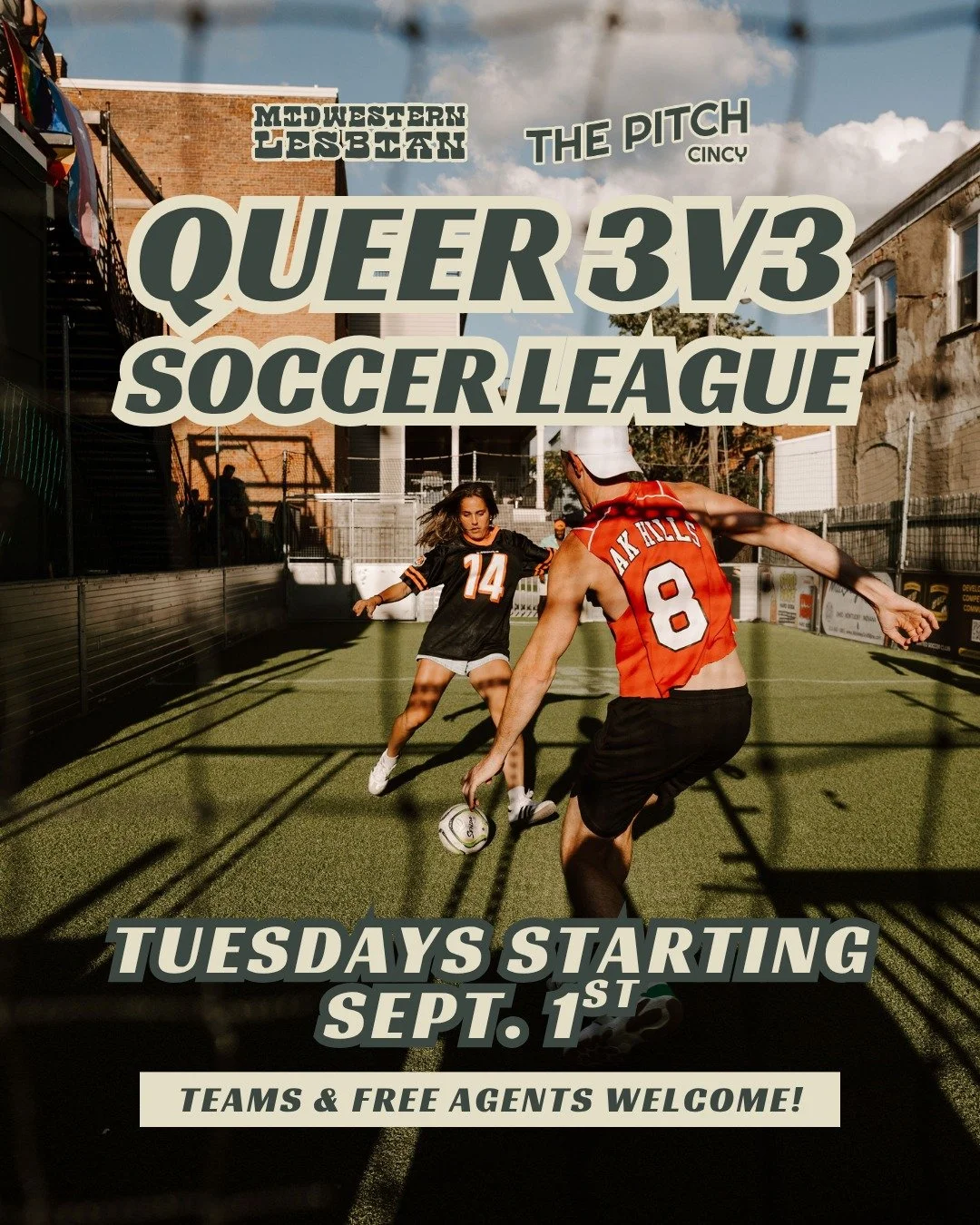 We're so excited to bring back our Queer 3v3 Soccer League this fall! ⚽️
Registration is open now for the fall league starting on September 1st!
Leading up to the start of the league, join us for a Free Open Play on August 18th from 6pm-9pm! Free for