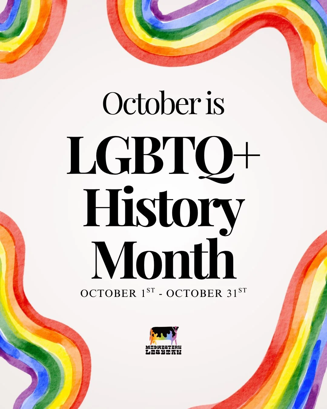 October 1st marks the first day of LGBTQ+ History Month! 🌈 We'll be posting about LGBTQ+ history, icons, and more! 

#lgbtq #history #gay #lesbian #lgbtqhistorymonth