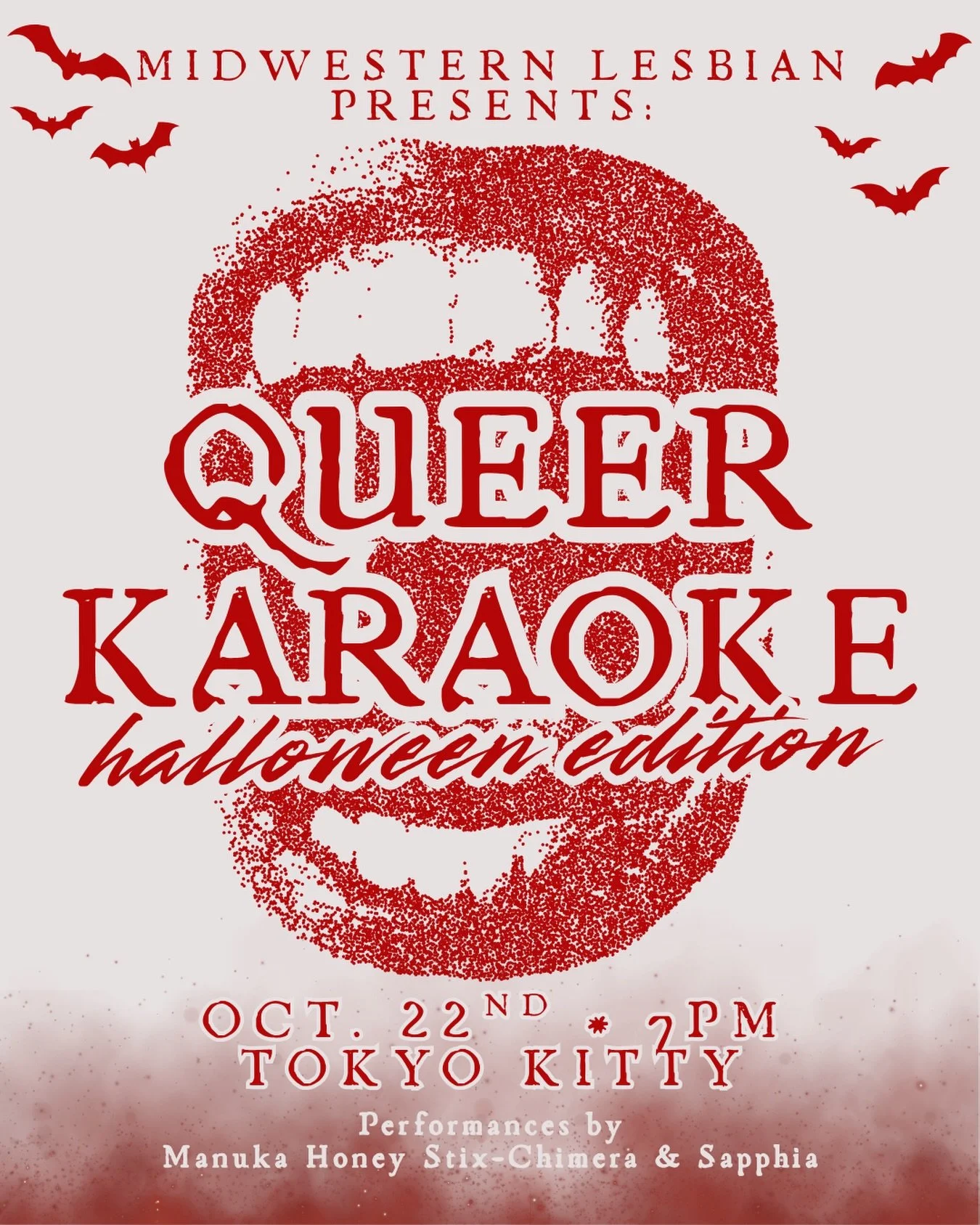 get ready to sing all night long at Queer Karaoke Night: Halloween Edition!! join Midwestern Lesbian on October 22nd for a night of singing, costumes, dancing, drinks and drag. performances by @jacrispious and @ssapphiaa !!

registration is required 