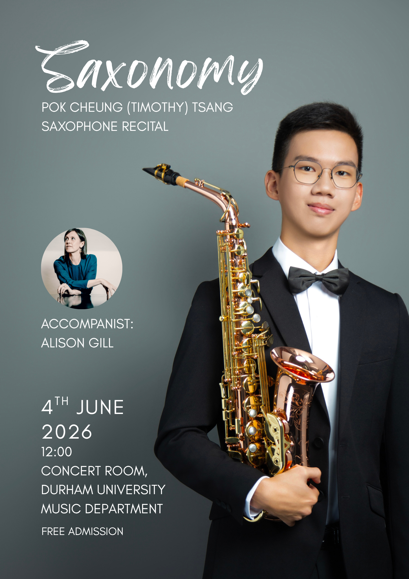 Saxonomy | Timothy Tsang Saxophone Recital