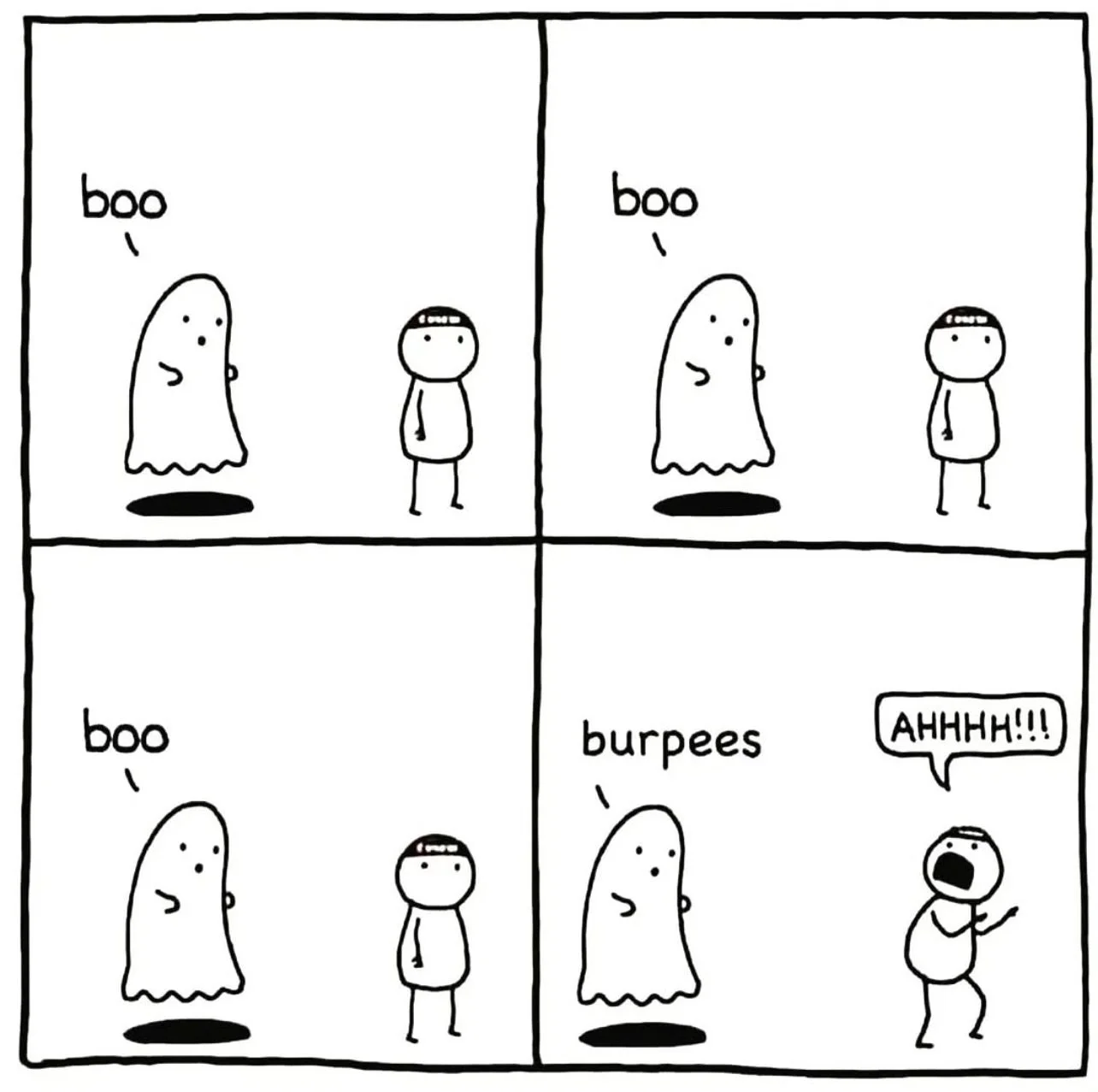Happy Halloween!! 👻 
Some might say there is nothing scarier than Ballet Burpees&hellip;.😅🤭😲🎃

#burpees #balletburpees #pilates #pilatescoogee