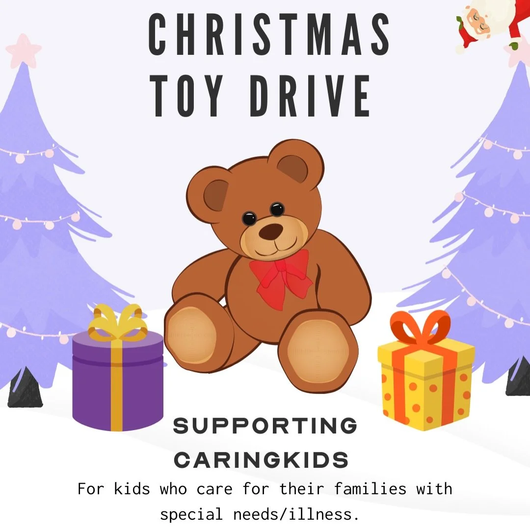 🎄We are collecting for @caring_kids this season 
🎄Help kids aged 4-12 years who care for family members with a disability or illness 
🎄Drop off unwrapped new toys/ stationery/ craft supplies/ sports equip less than 30cm and we will get them to the