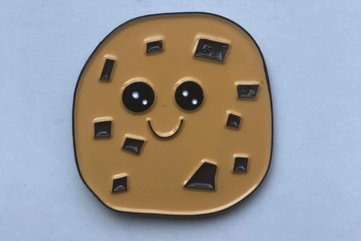 Chuckie the Chocolate Chunk Cookie Enamel