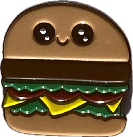 Cheester the Cheeseburger Enamel Pin