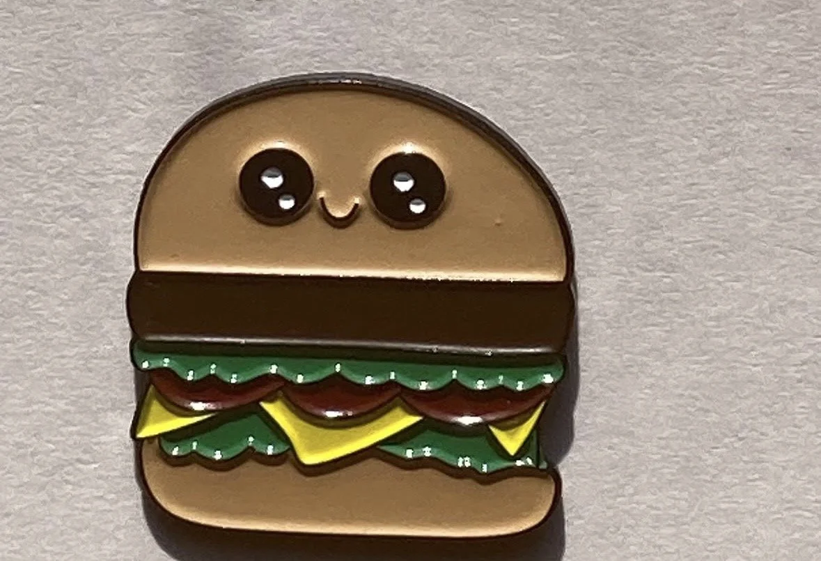 Cheester the Cheeseburger Enamel Pin