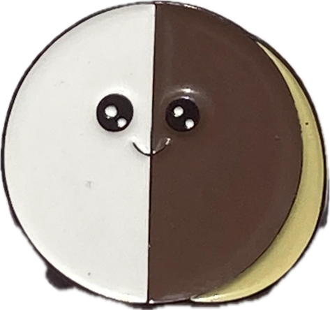 Blake the Black and White Cookie Enamel Pin