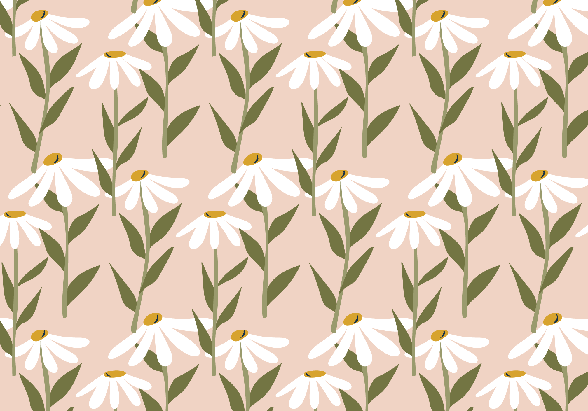 Flower pattern on pink