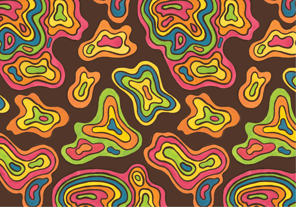Lava Lamp Pattern on Brown