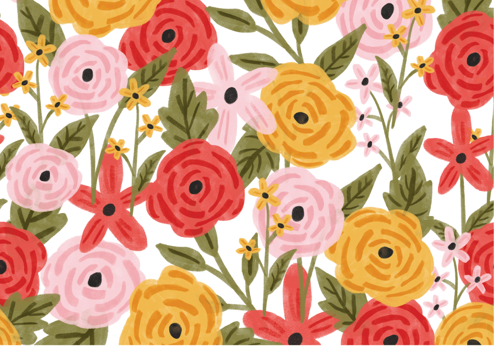 Painted flower pattern
