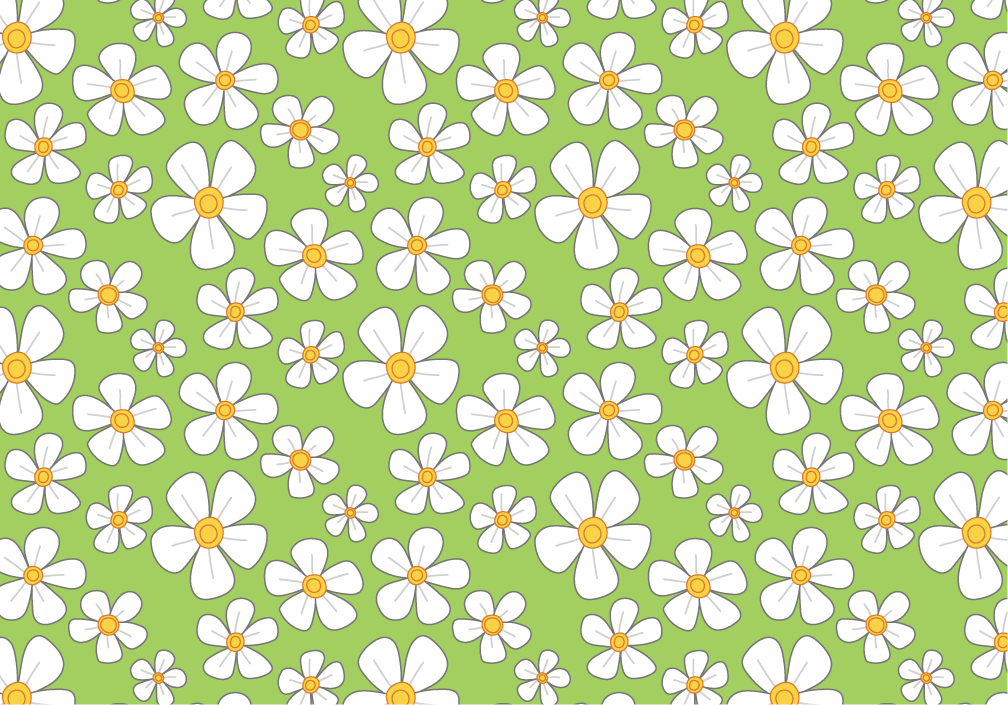 Daisies on Green Background