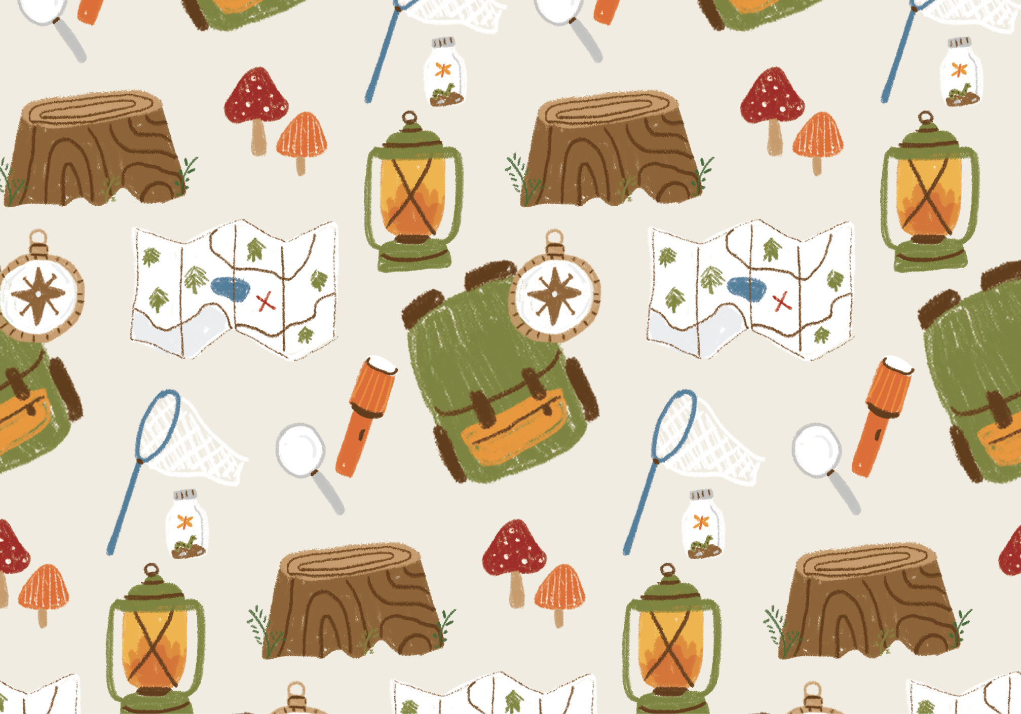 Camping drawings