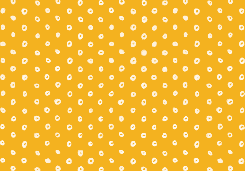 White dots on yellow background