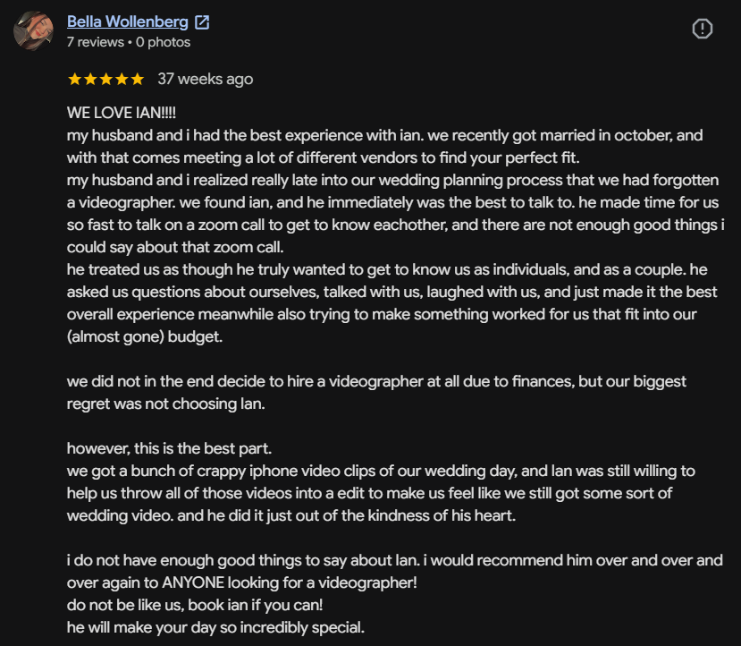 Bella's Testimony