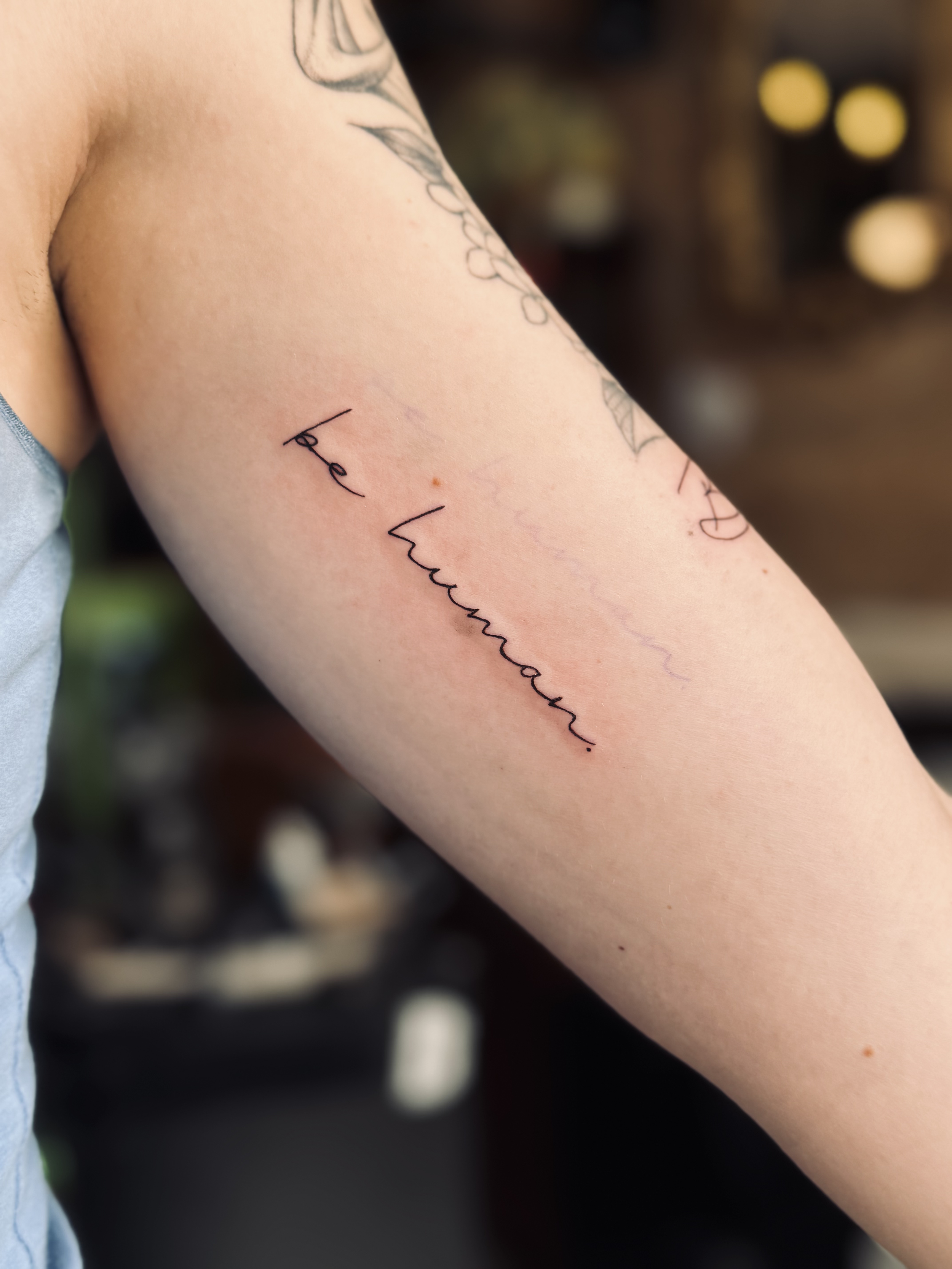 Fineline tattoo by Ellie Rod | Bohemian Social club tattoo | Hudson, MA