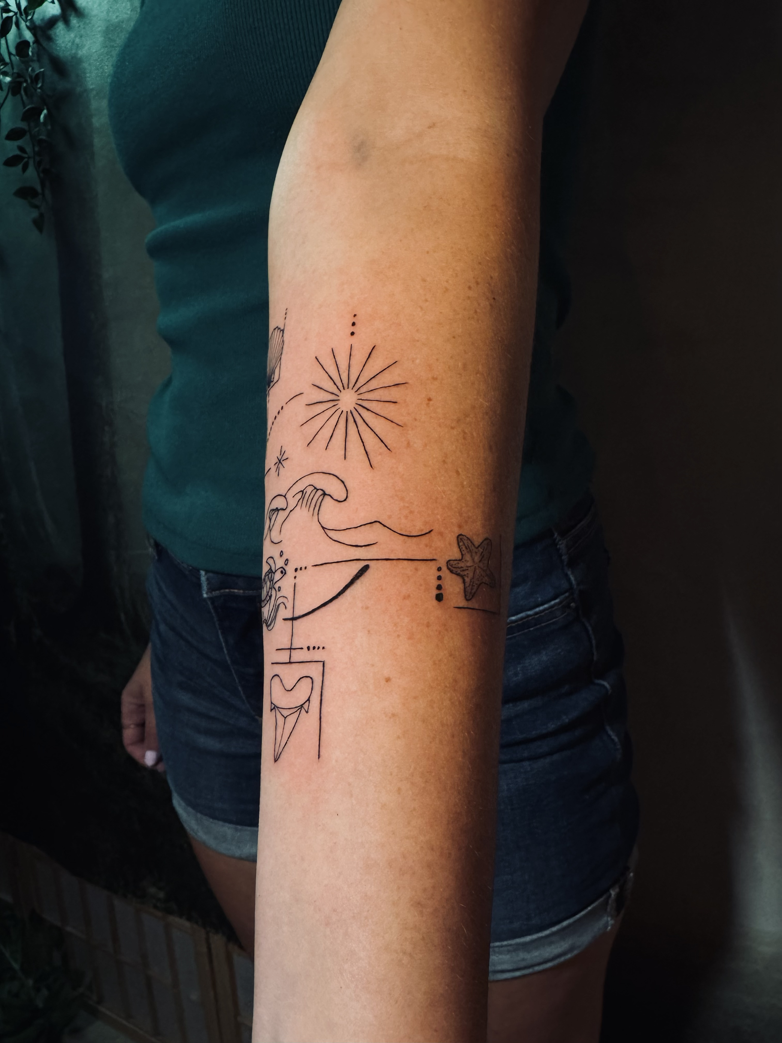 Fineline tattoo by Ellie Rod | Bohemian Social club tattoo | Hudson, MA
