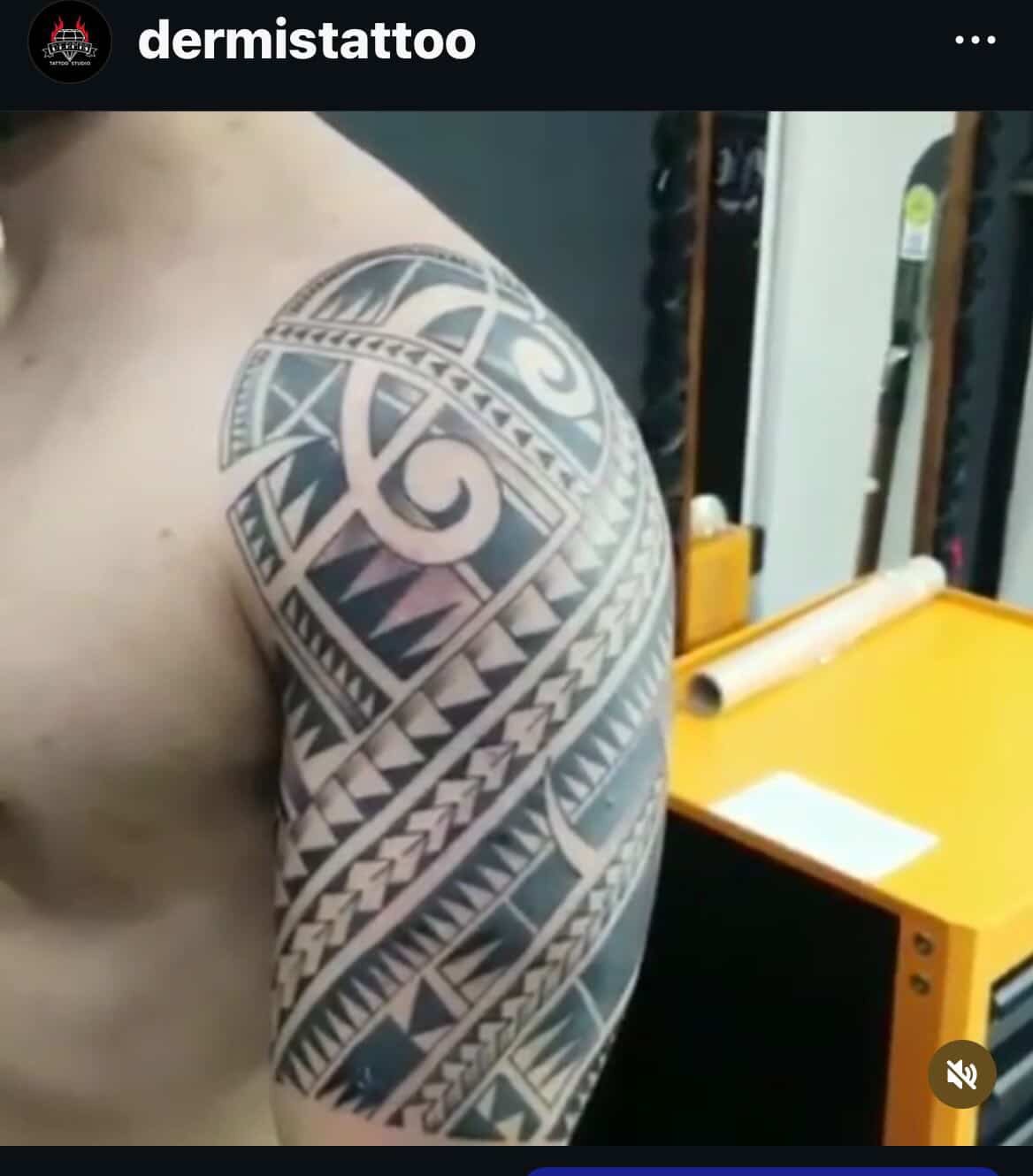 Martin Padilla Polynesian half sleeve tattoo