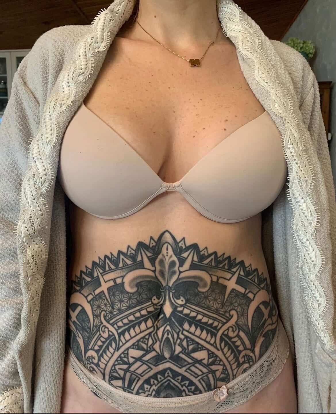 Martin Padilla Polynesian tattoo stomach