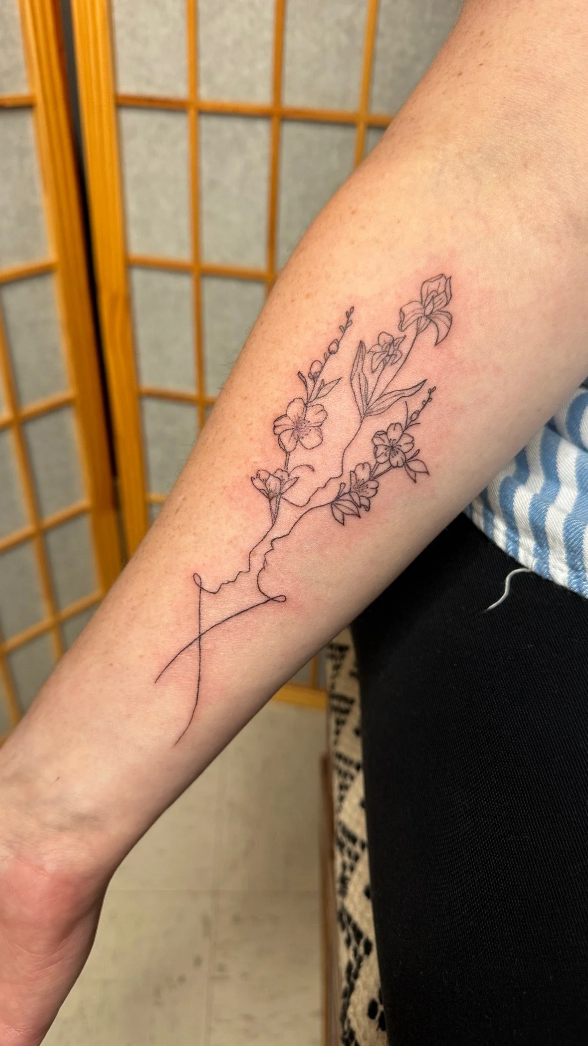 Fineline tattoo by Ellie Rod | Bohemian Social club tattoo | Hudson, MA