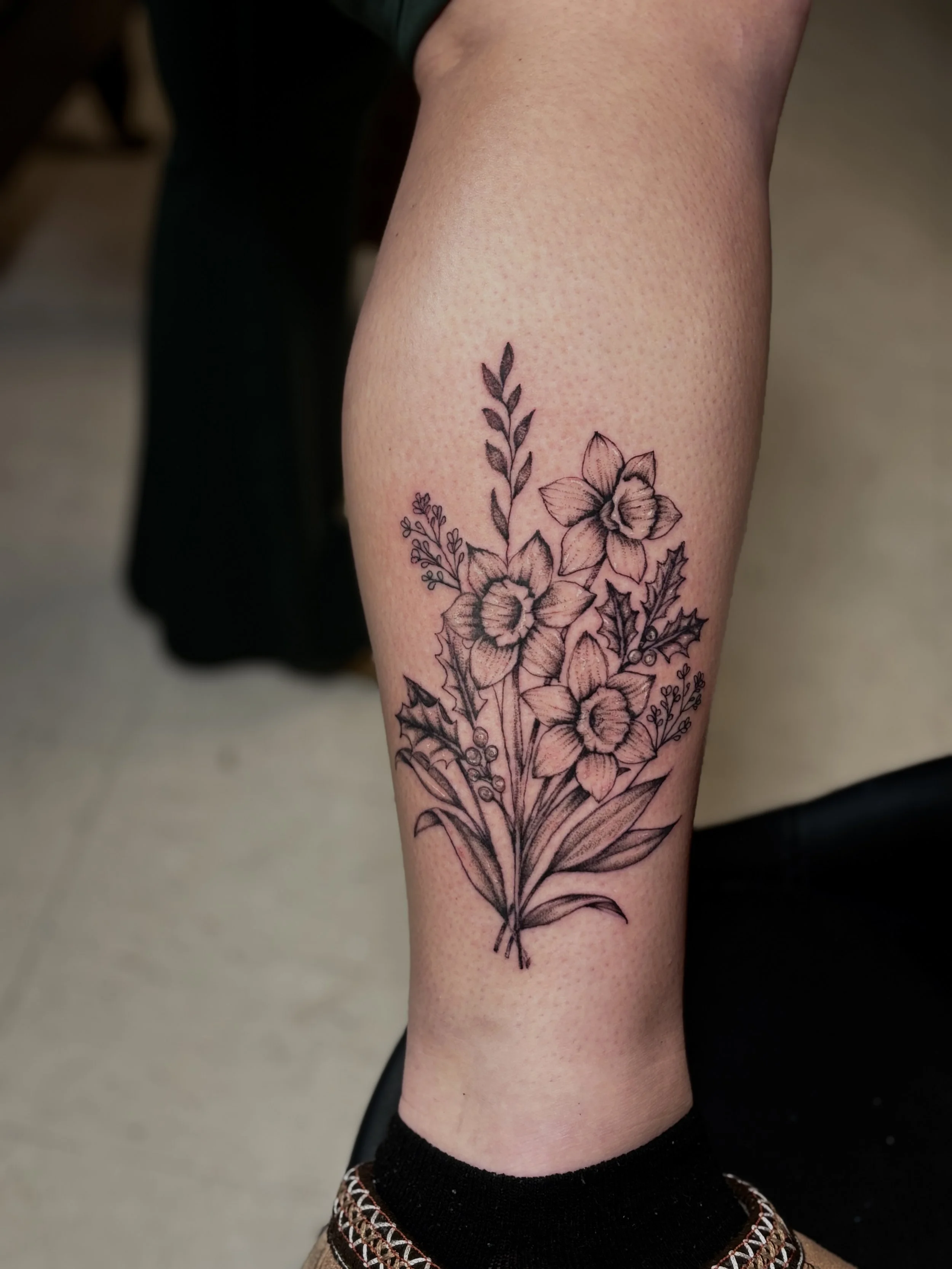 Bouquet flower tattoo