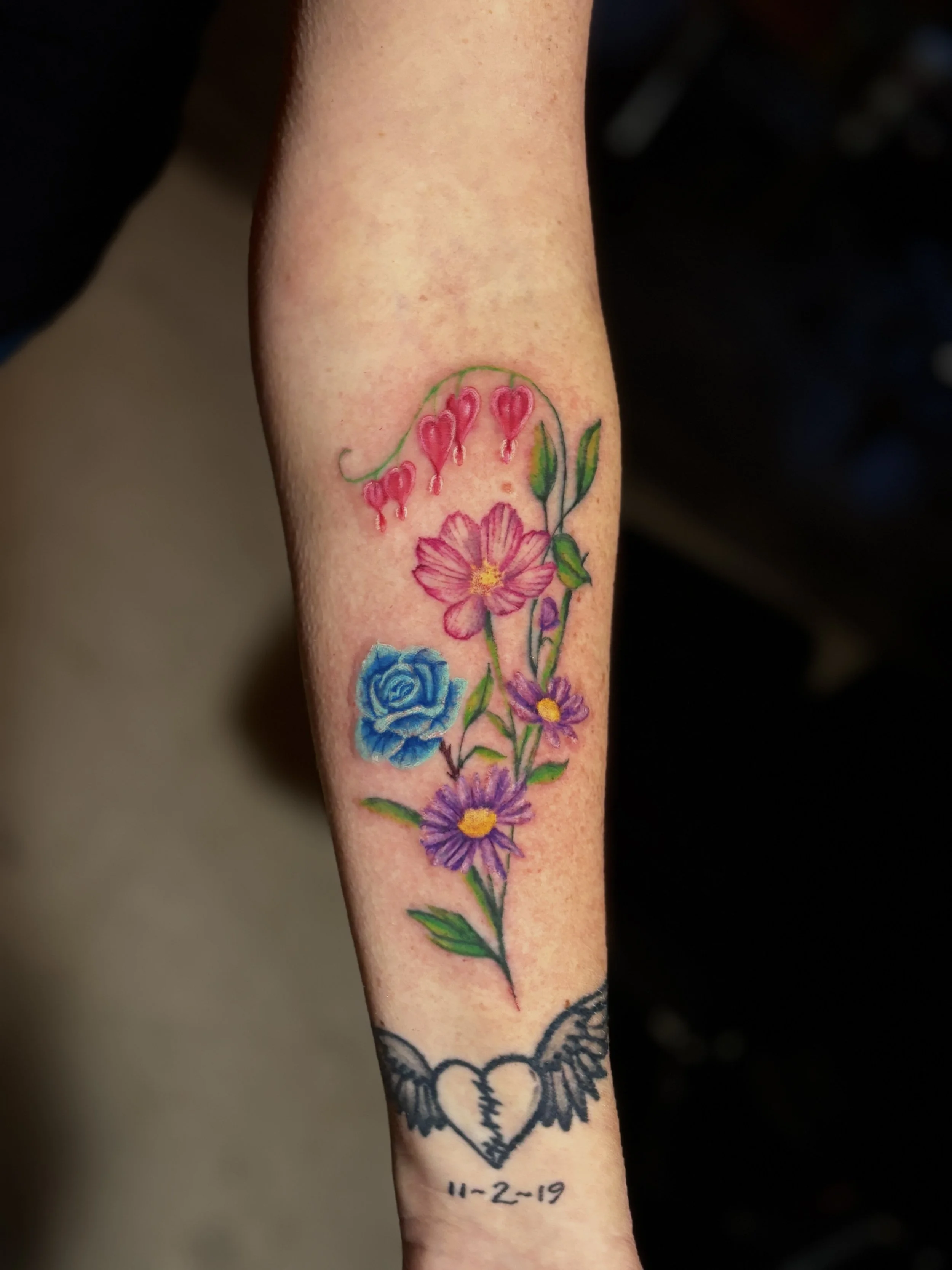 floral tattoo