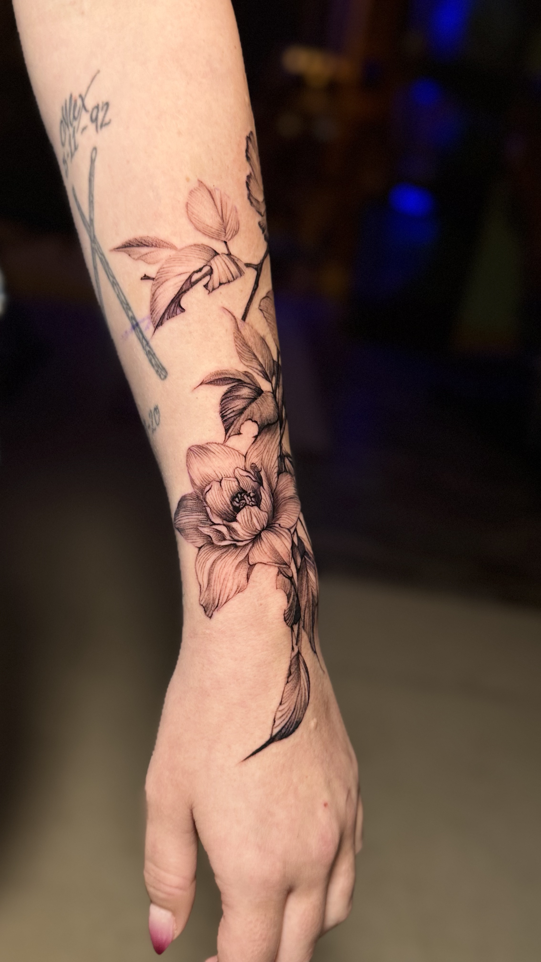 floral tattoo