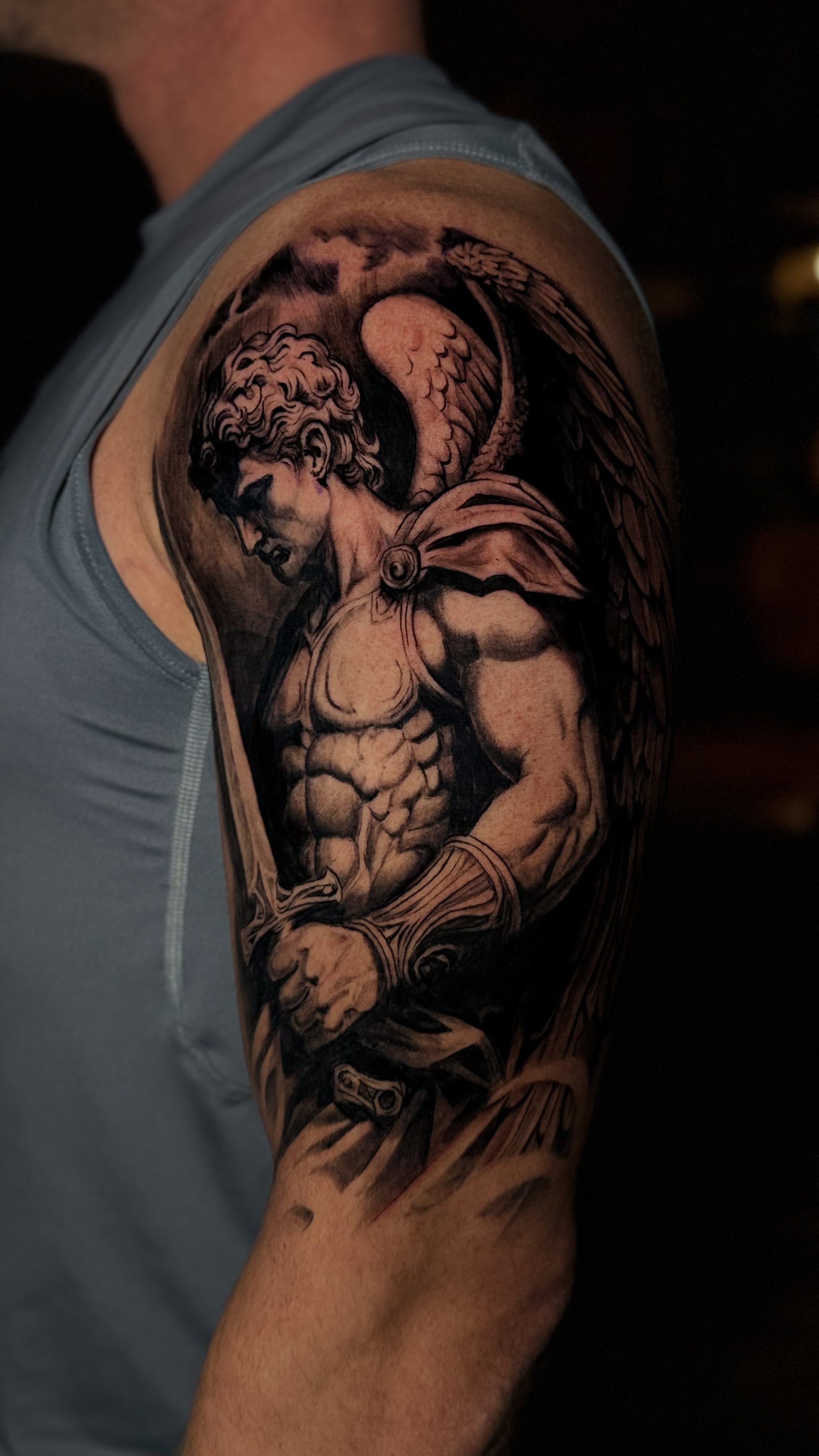 angel protector tattoo
