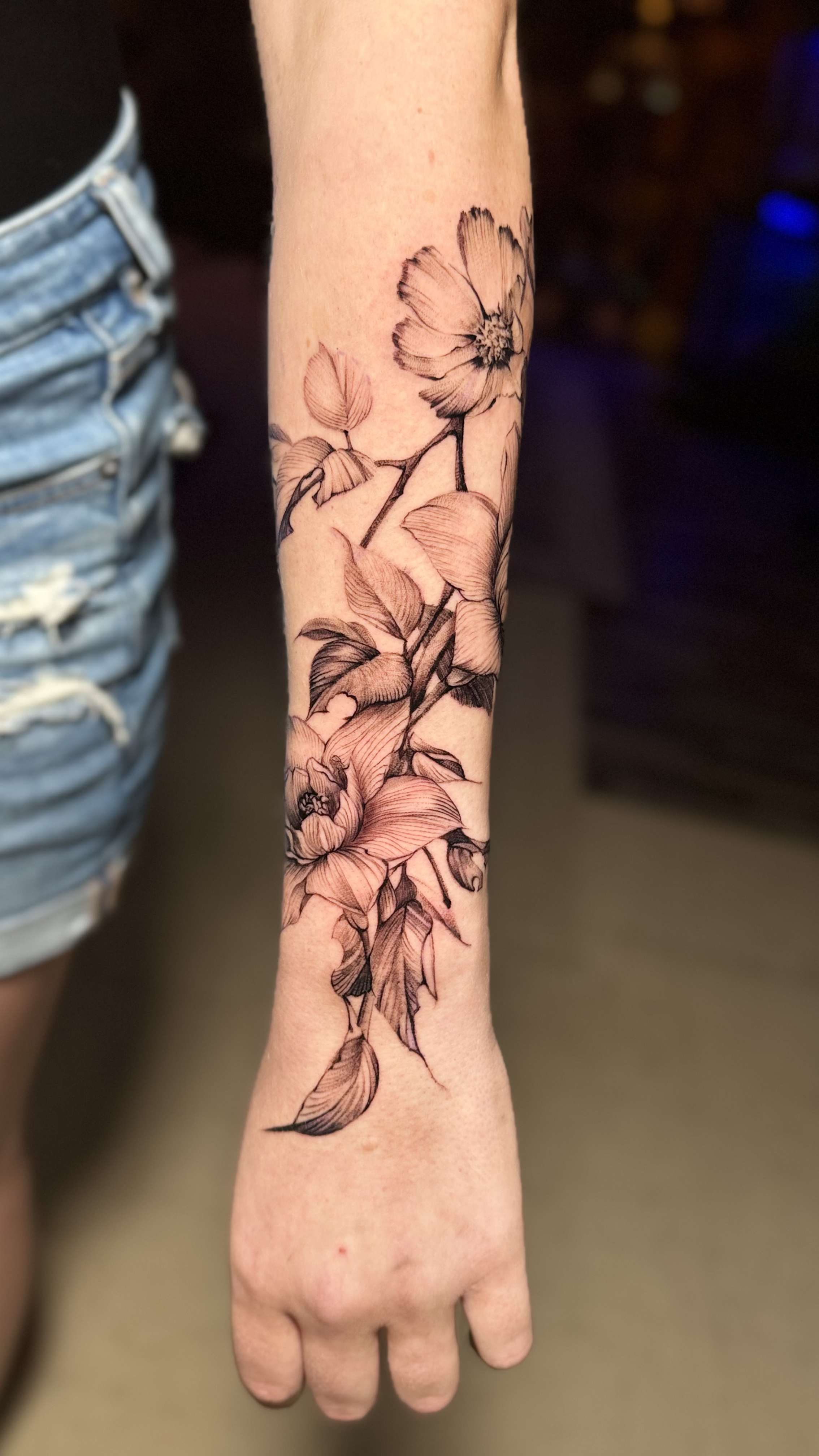 floral tattoo