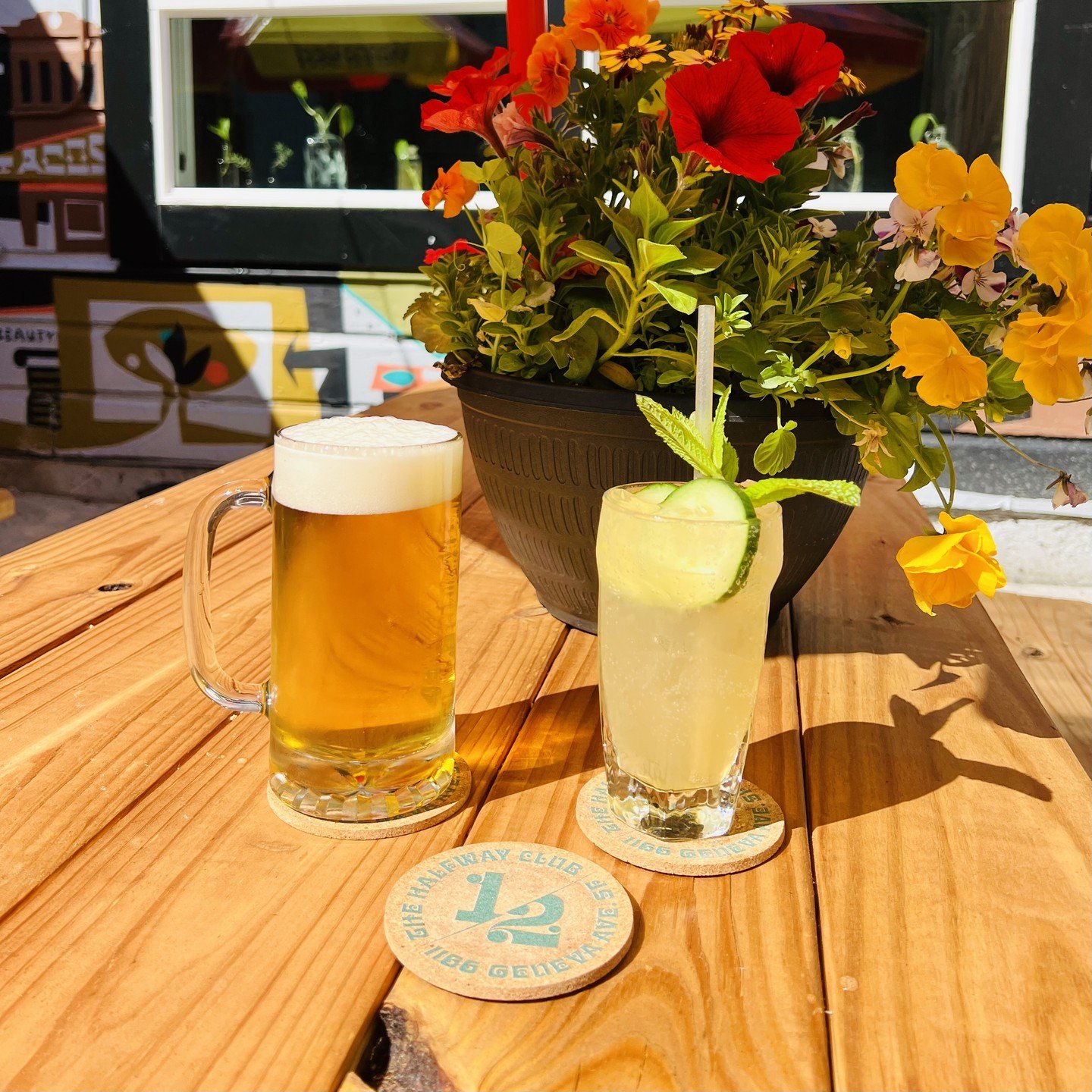 Flowers are in bloom, the @enterprisebrewingco Pilsner is cold and we've got this delicious 5-Spice Cucumber Cooler on tap today. Vodka, lemon, mint and soda combine with the spices to make a refreshing patio cocktail that keeps you coming back for a
