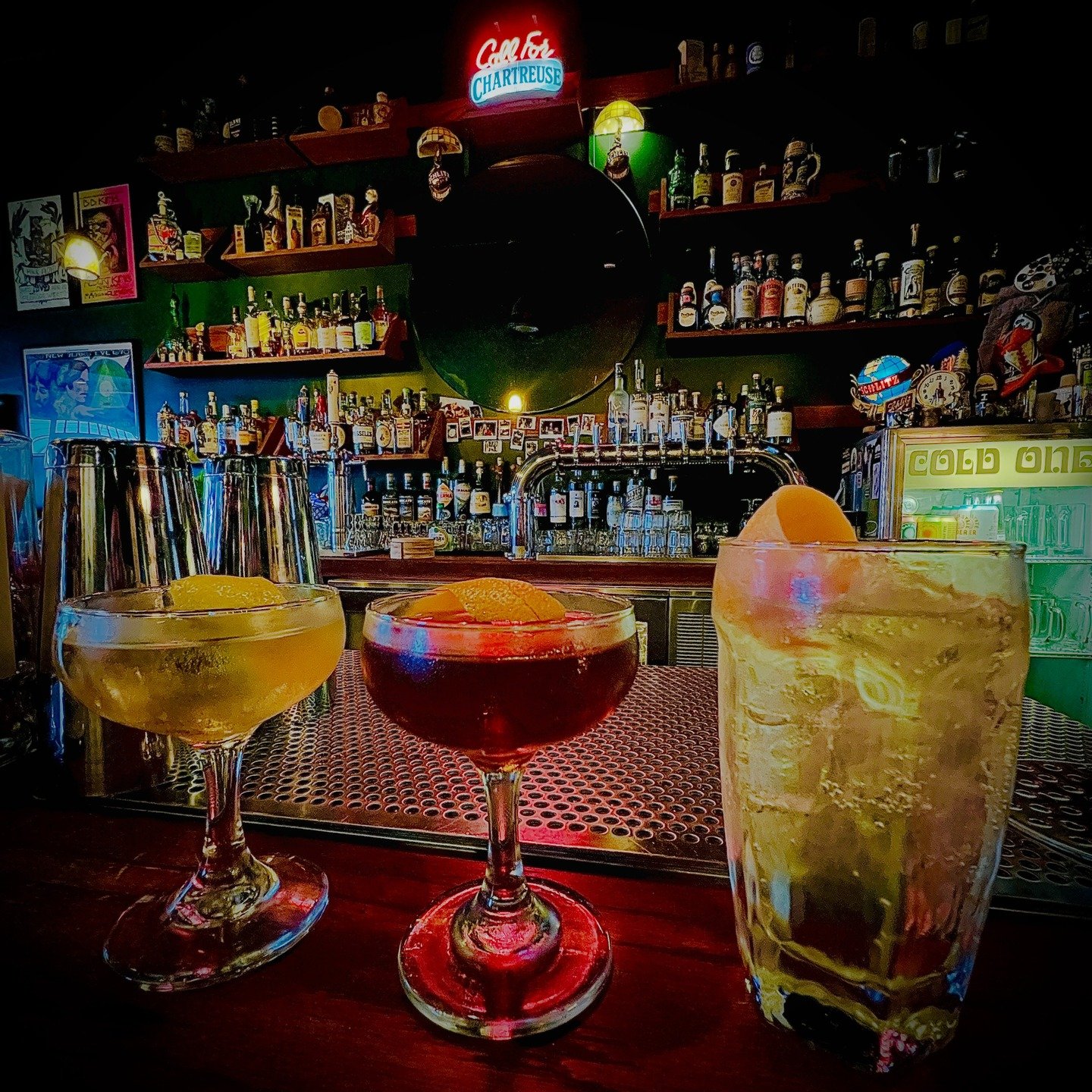 At the top of the very long list of things our doctors are mad at us about is the fact that at here at The Halfway Club, our blood runs Green and Yellow.

Chartreuse, the world famous monk-made liqueur has a special place in our hearts. And livers. B