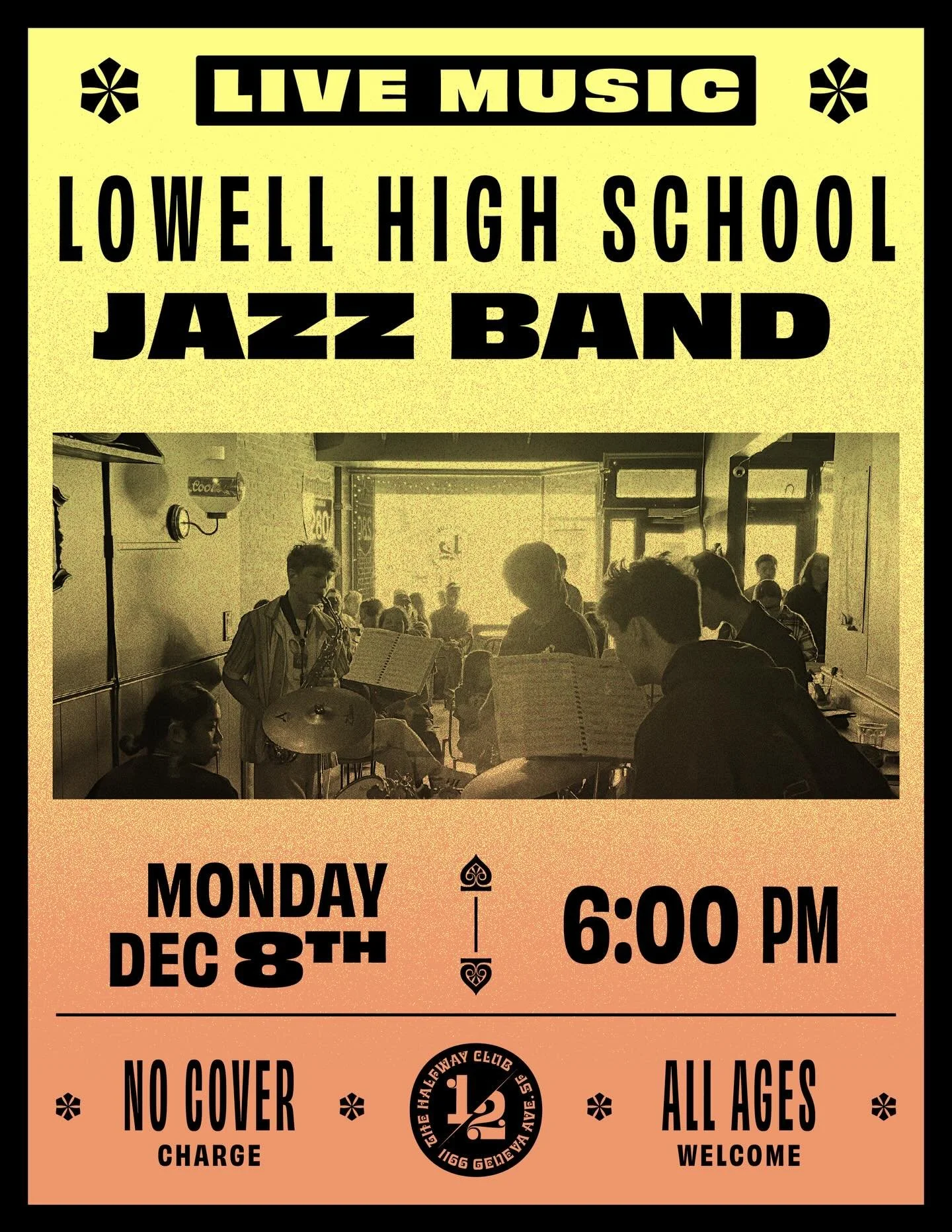 This is going to be a lot of fun. This is our fourth performance by the @lowellhs jazz band and we&rsquo;re always blown away by their talent and professionalism. 

So come down and try one of our many new menu items, keep an eye on Monday Night Foot
