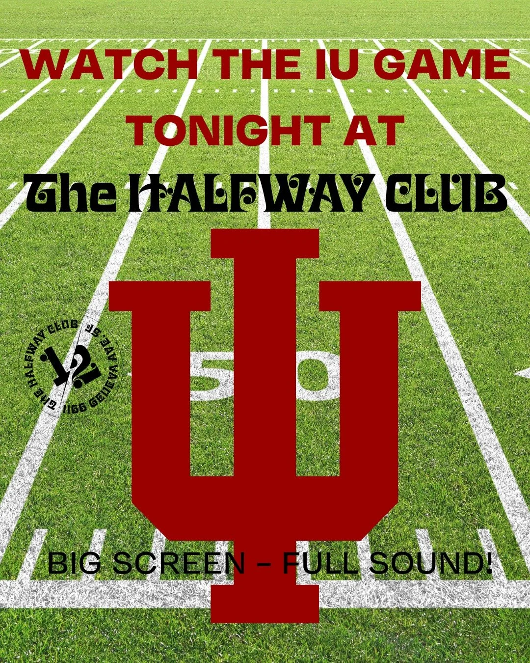 Tonight's the night! Come down and watch the big game with the one half of The Halfway Club who DIDN'T fly to Indiana to watch it in person. Sound on on the dining room projector - perfect night for beers and wings!