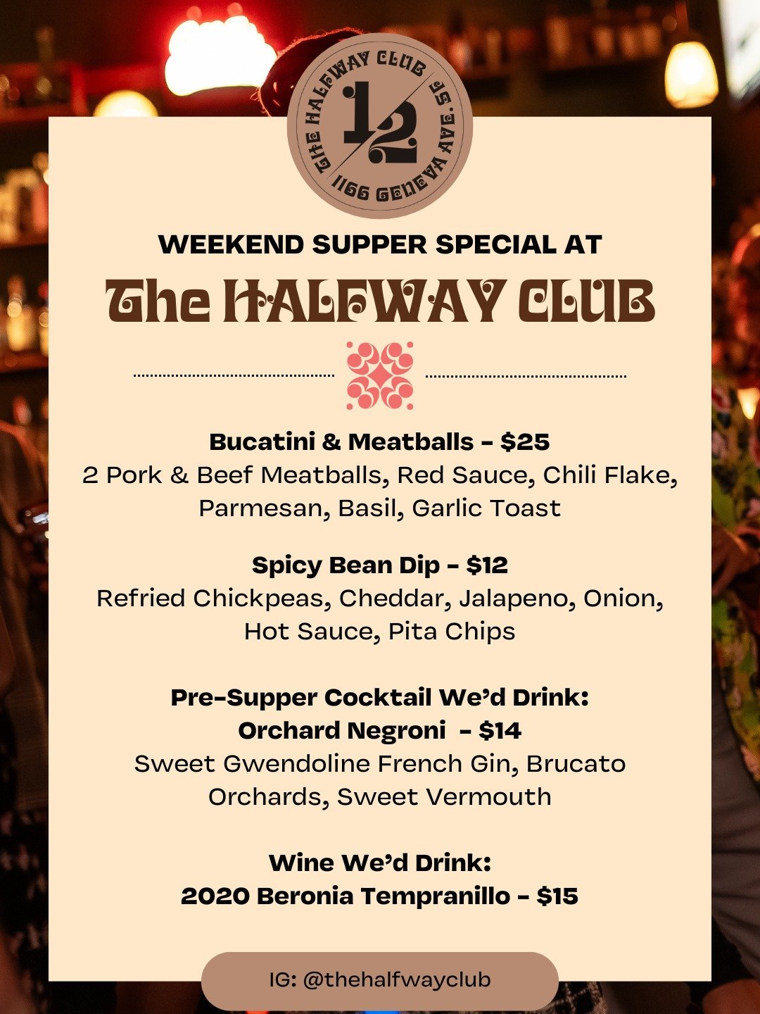 Check out this weekend's Supper Special! Hitting all those nostalgic vibes with old school Bucatini &amp; Meatballs, Classic Red Sauce, Fresh Basil, and (arguably the best part) Garlic Toast. Want to make it romantic? Lady and the Tramp-ing noodles i