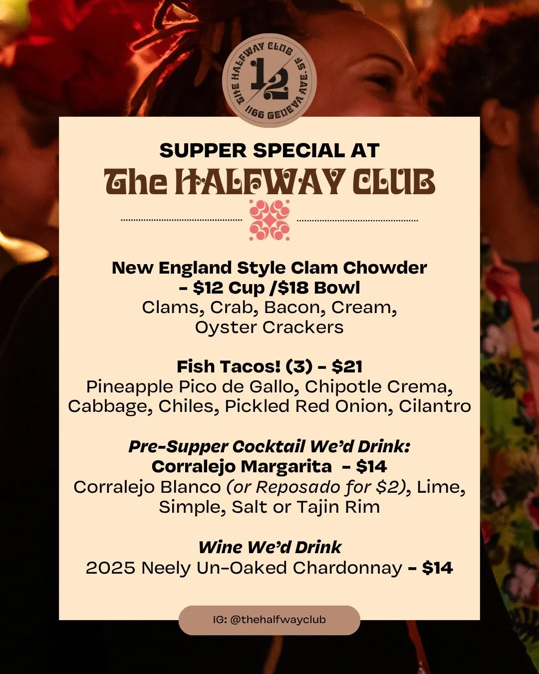 It's the weekend, so we have specials. Come see us!