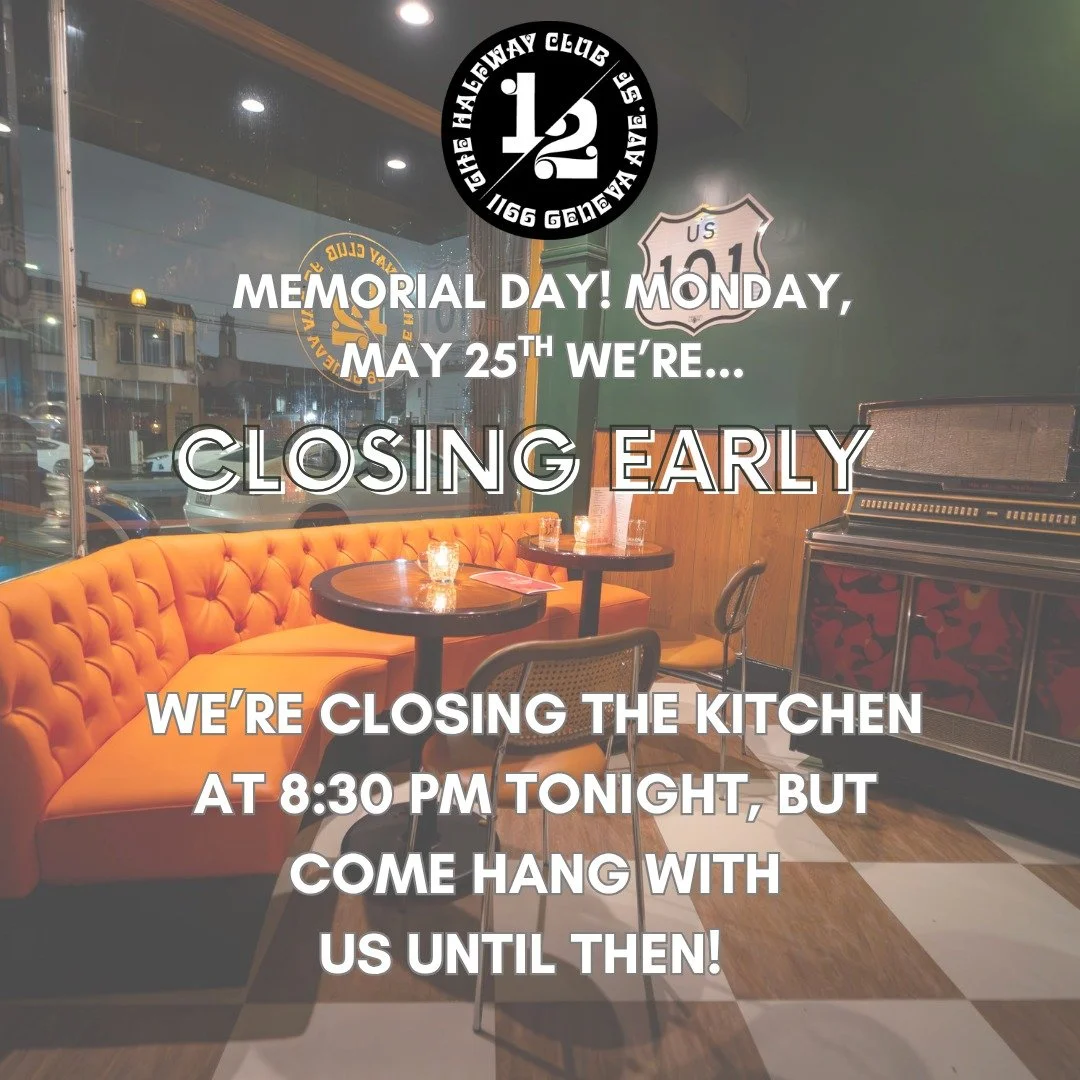 Come on down and have a bite and some cocktails until 8:30 PM tonight!